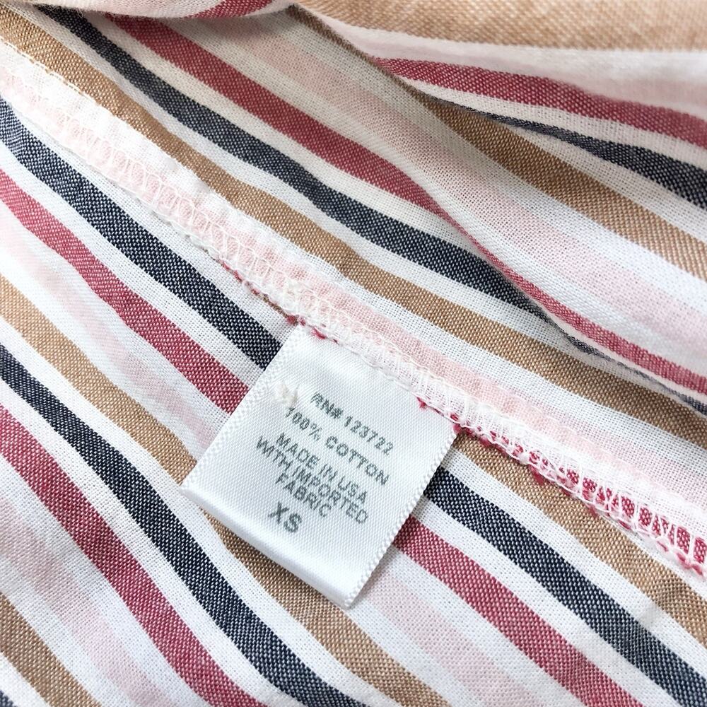 XIRENA Beau Striped Pink Blue 100% Cotton Button Down Shirt Women’s Size XS - Picture 5 of 9